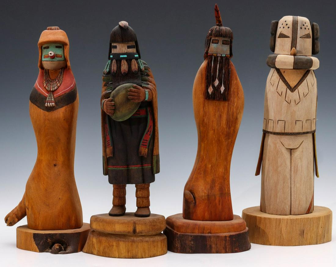 A COLLECTION OF ARTIST SIGNED CARVED KACHINA DOLLS (1 of 13)
