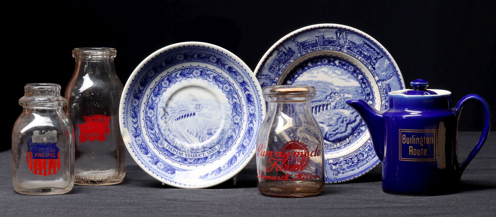 RAILROAD CHINA, MILK BOTTLES AND B&O CHINA (1 of 4)