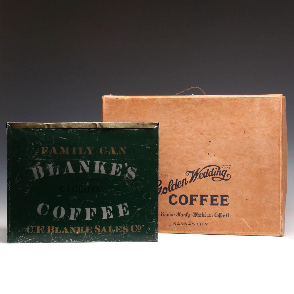 ADVERTISING COFFEE BIN AND BOX CIRCA EARLY 20TH C. (1 of 13)