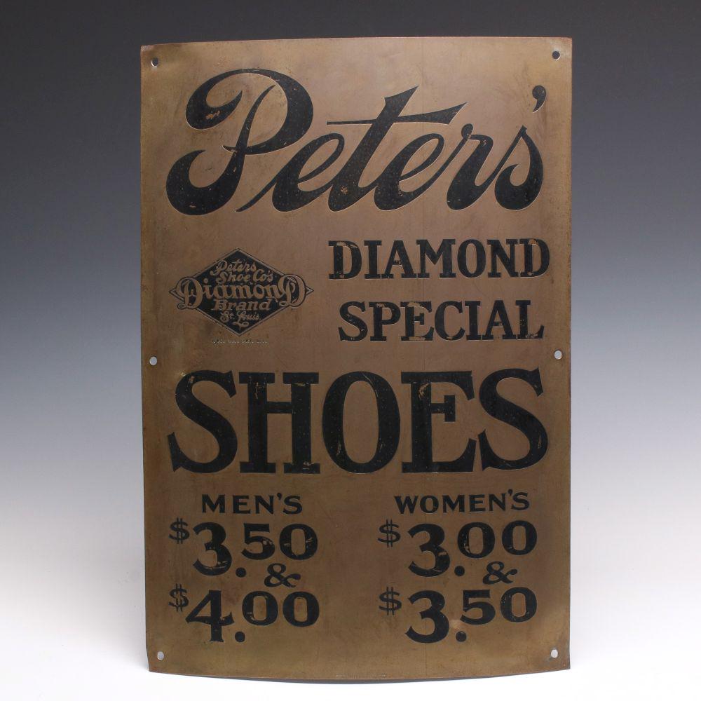 A PETER'S 'DIAMOND SPECIAL' SHOES ADVERTISING SIGN (1 of 11)