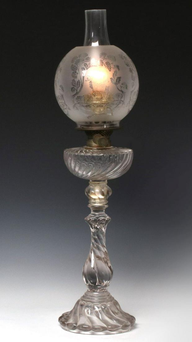 A BACCARAT FRENCH CRYSTAL BANQUET LAMP CIRCA 1880 (1 of 13)