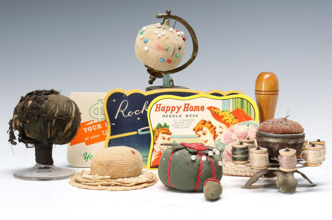 A COLLECTION OF VINTAGE SEWING COLLECTIBLES (1 of 10)