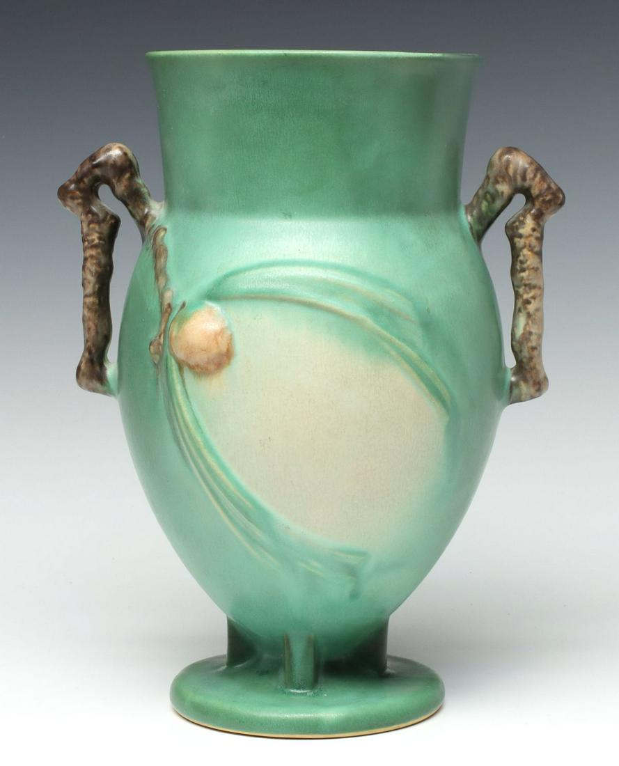 A ROSEVILLE PINE CONE PATTERN ART POTTERY VASE (1 of 13)