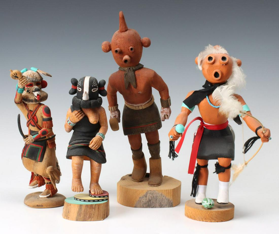 ARTIST-SIGNED HOPI KACHINA DANCER FIGURES (1 of 12)