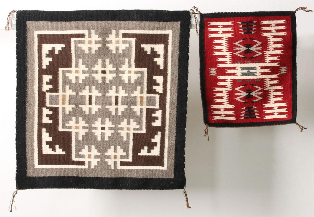 NAVAJO WEAVINGS INCL TWO GREY HILLS AND STORM PATTERN (1 of 8)