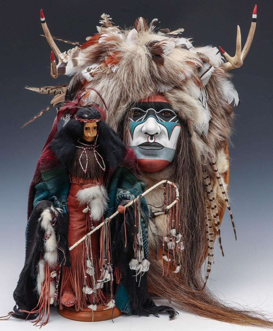 TWO LATE 20TH CENTURY OBJECTS OF NATIVE AMERICAN THEME (1 of 11)
