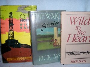 Rick Bass -- 1st in DJ.: Bass, RIck. Oil Notes. Boston: Houghton Mifflin, 1989. 1st in DJ. AND The Watch. NY: W. W. Norton, [1989]. 1st in DJ. AND Wild to the Heart. Harrisburg: Stackpole, [1987]. 1st. DJ is clipped at front 