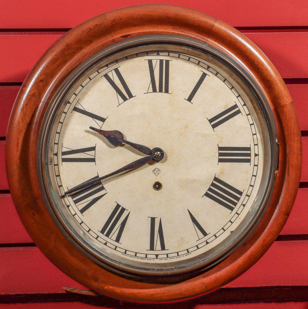 AN ANSONIA WALNUT GALLERY CLOCK (1 of 6)