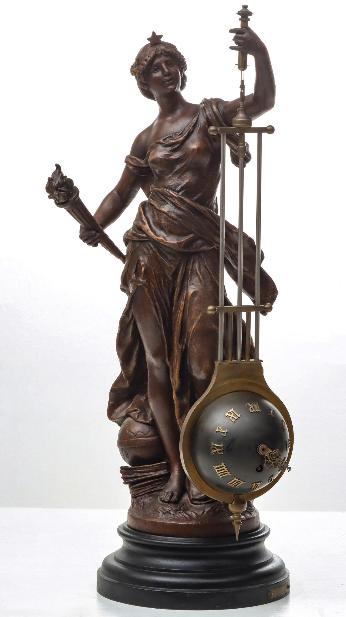 A HIGH QUALITY ANTIQUE FRENCH FIGURAL MYSTERY CLOCK (1 of 14)