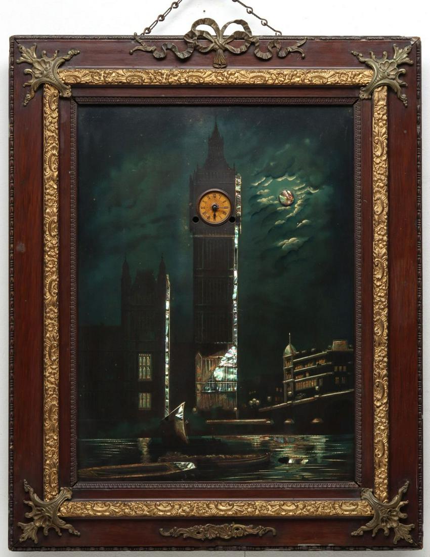 A LATE 19TH CENTURY PICTURE CLOCK WITH MUSIC (1 of 20)