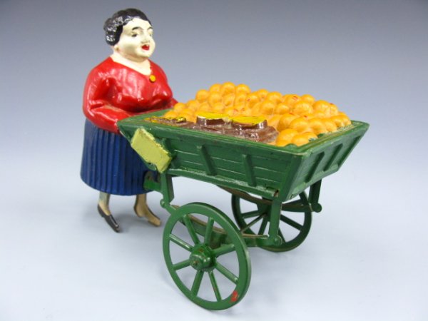 ANTIQUE FRENCH WIND-UP TOY: Full color painted, 5.25 x 6 x 3" overall.