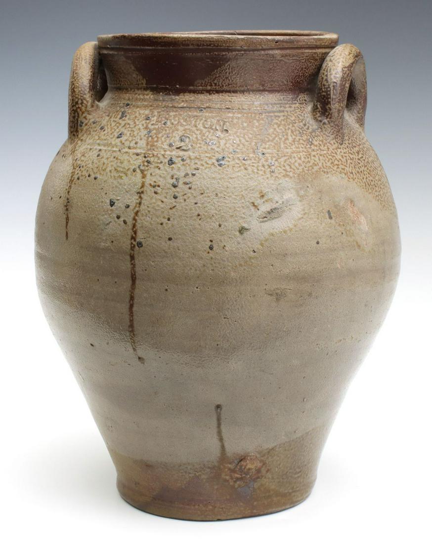 A 19TH C. OVOID STONEWARE STORAGE JAR STAMPED BOSTON (1 of 15)