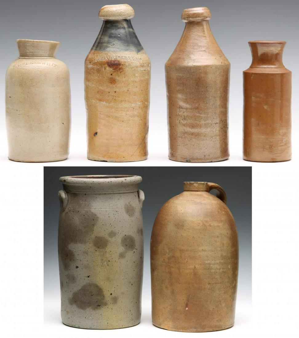 MIDWESTERN AND OTHER STONEWARE CROCK, JUG AND BOTTLES (1 of 20)