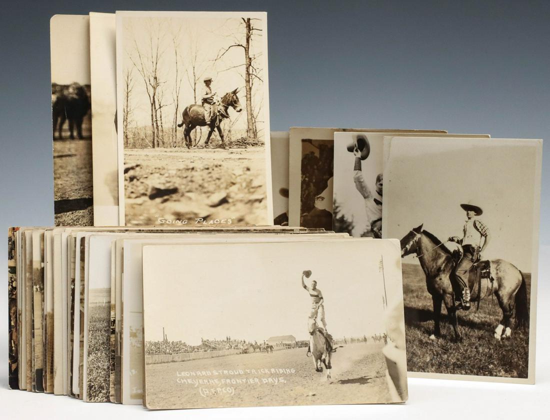 74 ROUND-UP AND COWBOY REAL PHOTO POST CARDS (1 of 19)