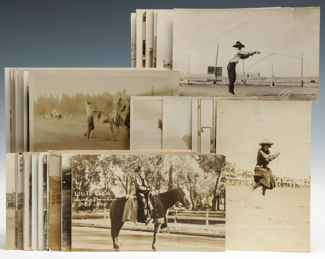 ROPING, ROUNDUP AND RODEO REAL PHOTO POST CARDS (1 of 19)