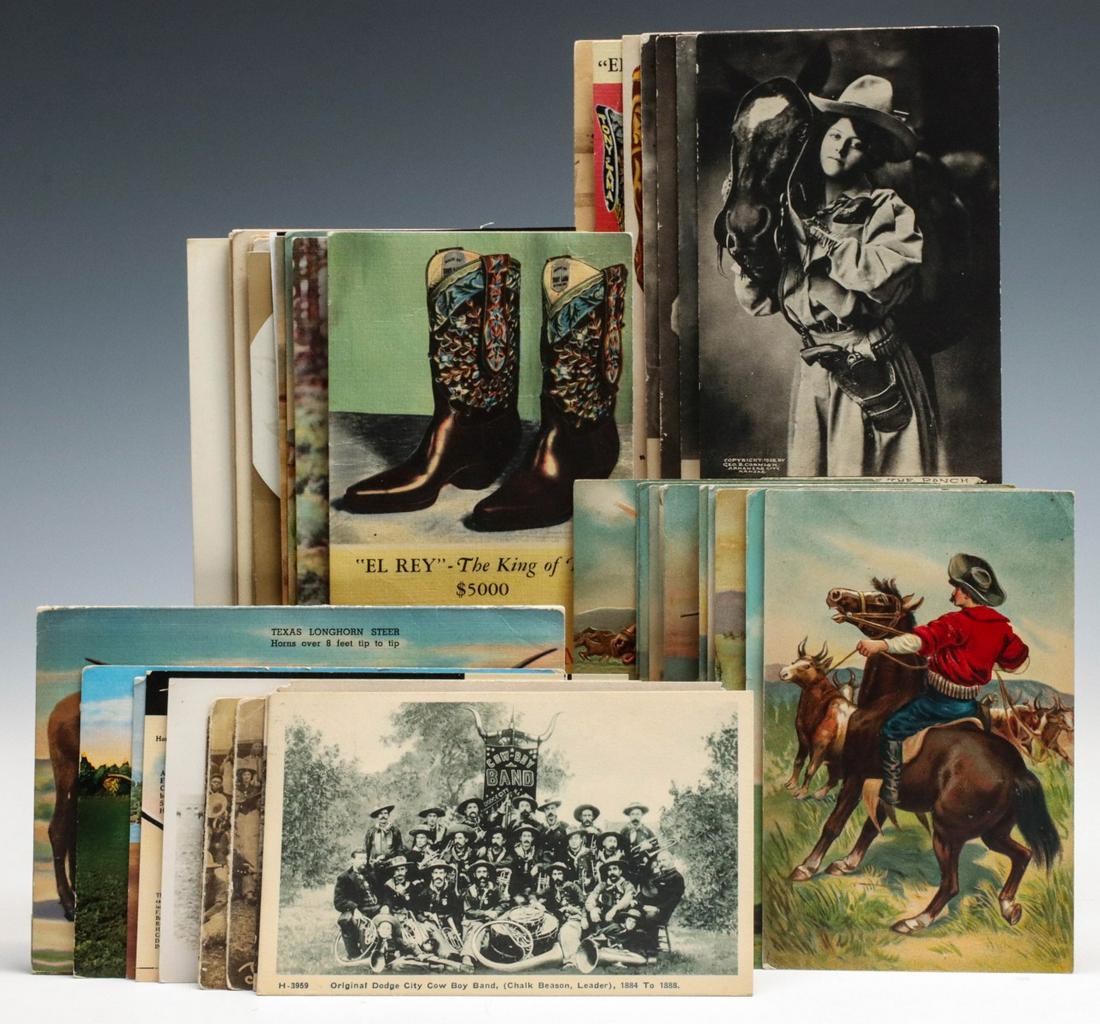 COWGIRL, COWBOY AND STEER THEME POST CARD COLLECTION (1 of 17)