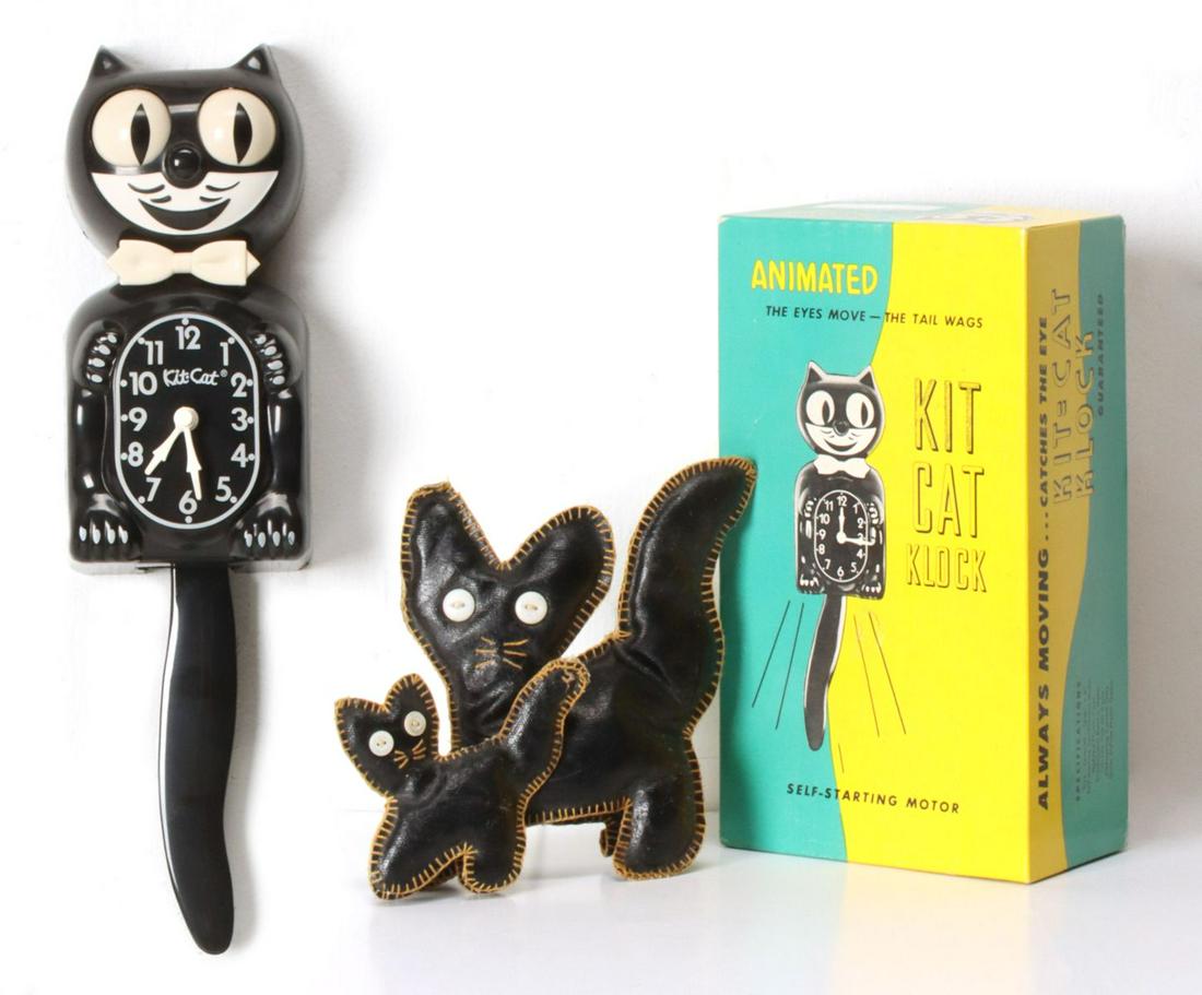 AN ORIGINAL ANIMATED KIT KAT CLOCK WITH BOX CIRCA 1960 Jan 23, 2021
