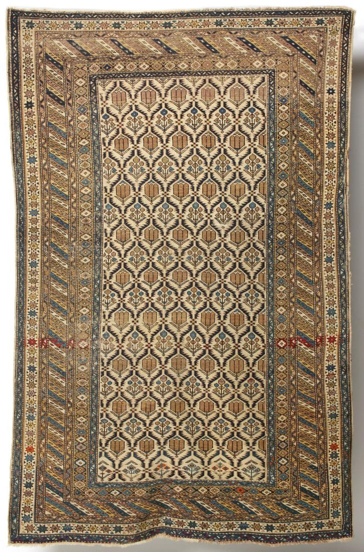 AN ANTIQUE KUBA CAUCASIAN AREA RUG CIRCA 1900 (1 of 12)