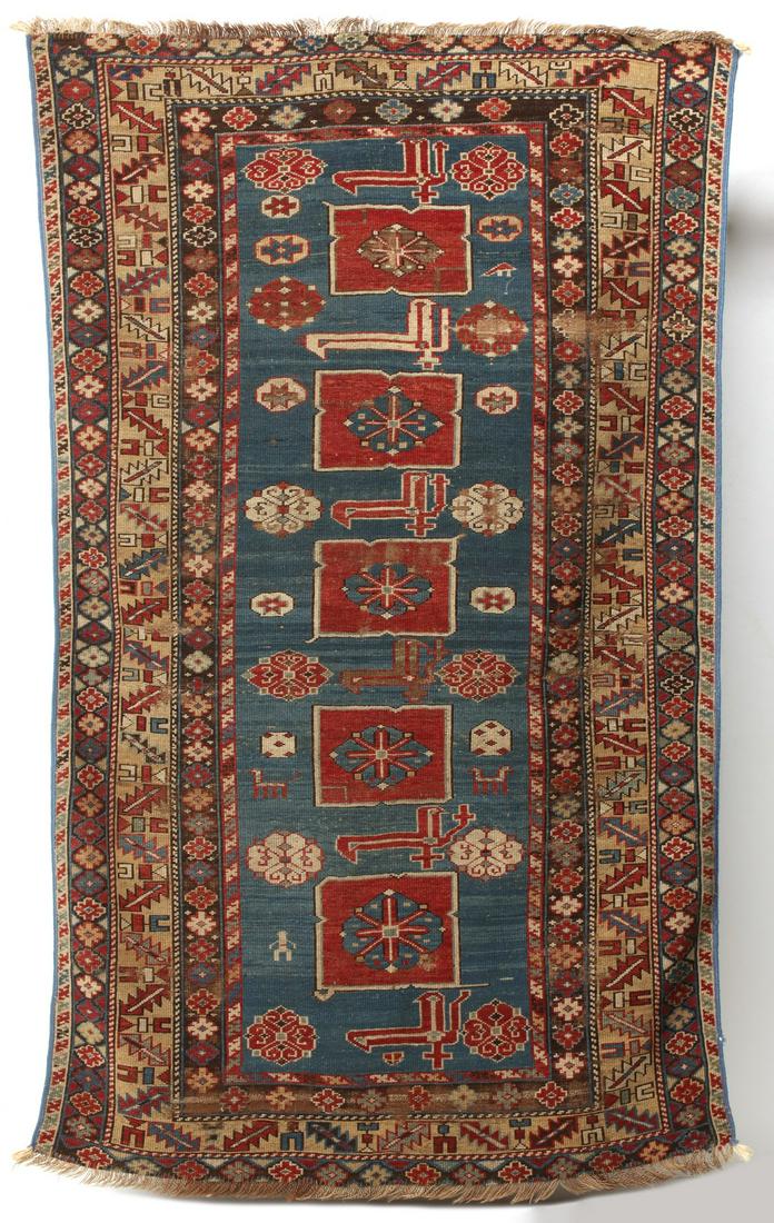 AN ANTIQUE CAUCASIAN KARAGASHLI SHIRVAN RUG C. 1880 (1 of 16)