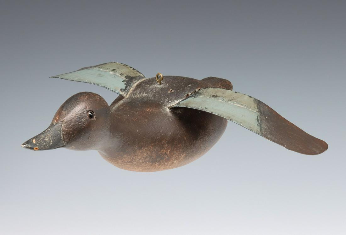 A GOOD EARLY 20TH C. BLUE WING TEAL IN FLIGHT DECOY (1 of 19)