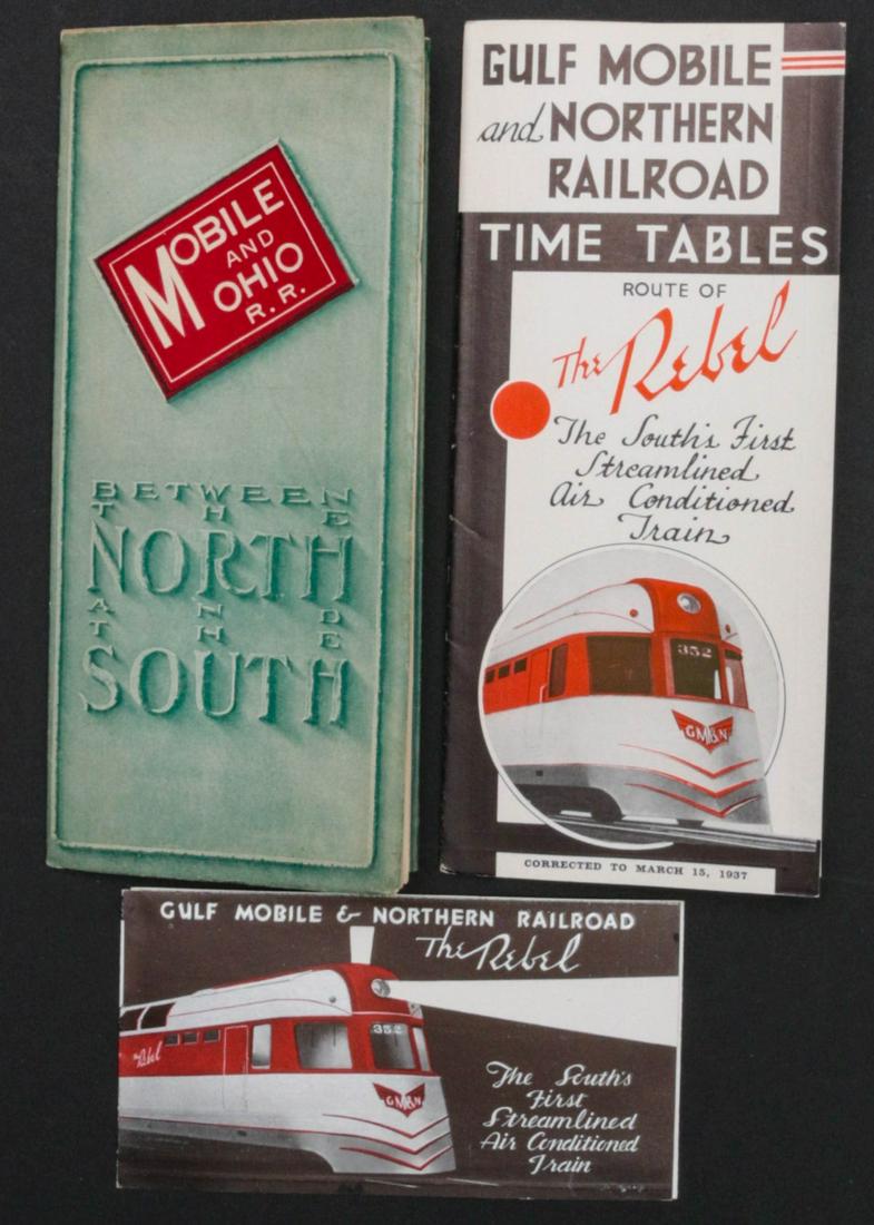 GULF MOBILE AND OHIO TIMETABLES CIRCA 1930: Please see the lot images for a full depiction of this lot's contents. We happily provide seamless in-house packing and shipping services on nearly everything we sell.