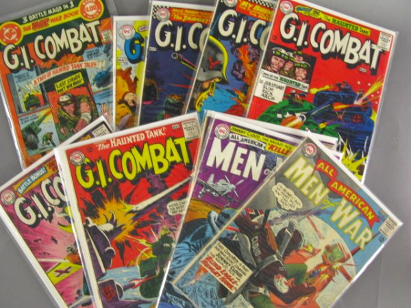 10 DC 12 CENT COMICS MEN OF WAR, GI COMBAT: Includes All-American Men of War 102, 109, Brave & Bold 52 (3 Battle Stars), G.I. Combat 105, 114, 116, 118, 123, 129, 218.