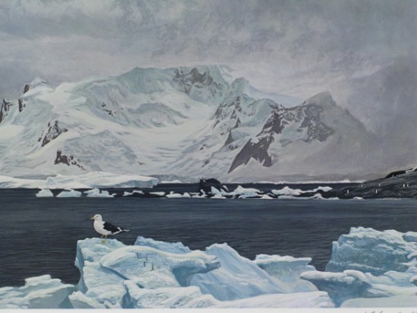 ROBERT BATEMAN (1930-) ANTARCTICA ELEMENTS LIMITED PRIN: Pencil signed lower right, edition 637/950 to lower left, archivally matted and framed to a size of 29 x 32.5 inches overall. Toronto-born Robert Bateman was voted 'favorite artist' by readers of "Wil