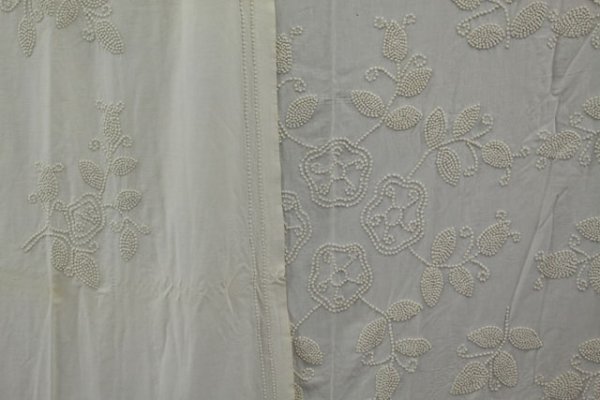 1940'S CANDLEWICK BEDSPREAD & PILLOW SHAM