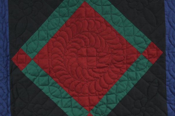 NEW AMISH-MADE LANCASTER COUNTY CRIB QUILT: Measures approximately 39 inch square, Amish Diamond pattern, excellent size for throw or wall hanging.