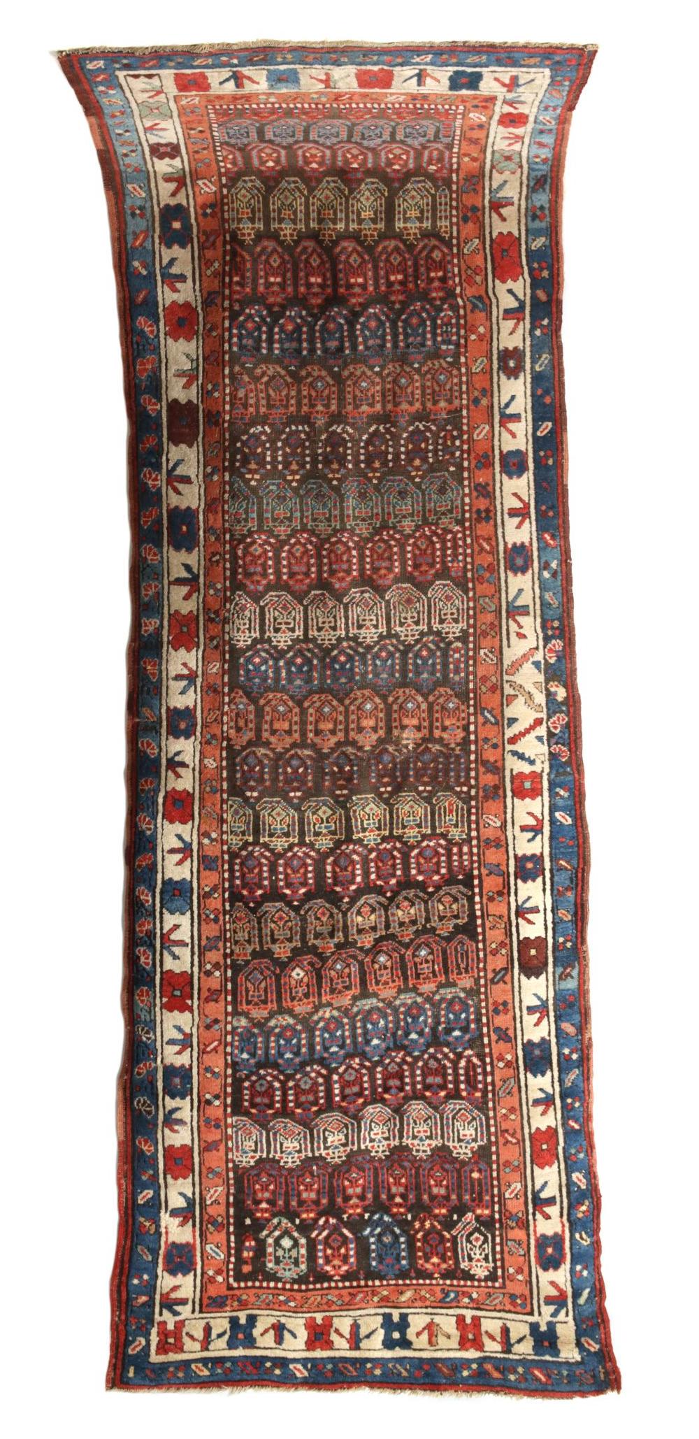 AN ANTIQUE KARABAGH HAND MADE CAUCASIAN RUNNER (1 of 15)