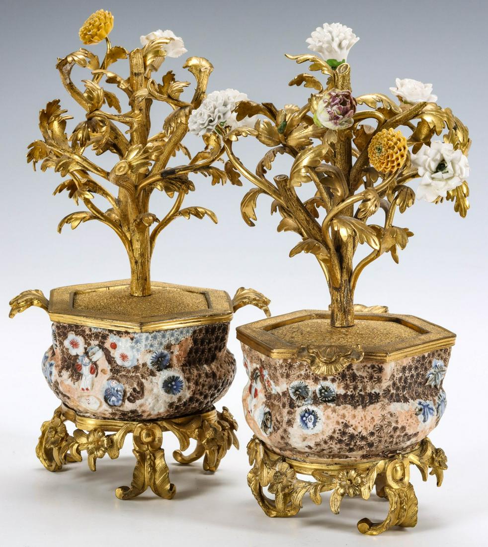LATE 19TH CENTURY ASIAN PORCELAIN AND ORMOLU GARNITURE (1 of 11)