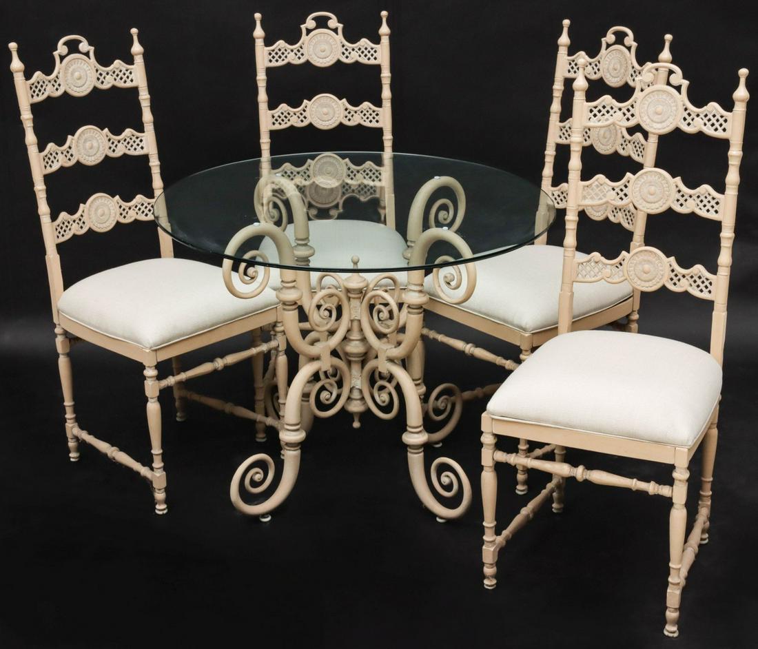 A VINTAGE CAST ALUMINUM FIVE PIECE BREAKFAST SET (1 of 11)