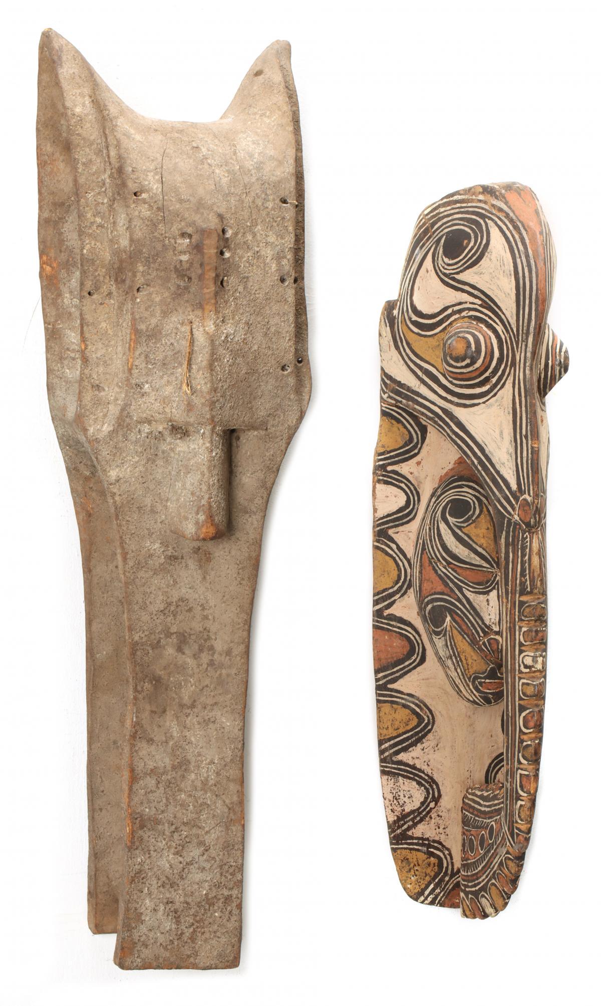 CARVED AND PAINTED AFRICAN AND NEW GUINEAN MASKS (1 of 20)
