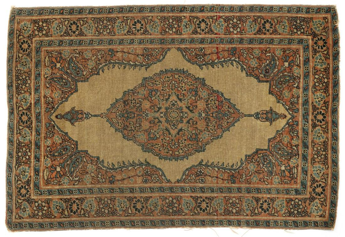 AN ANTIQUE PERSIAN TABRIZ MAT (1 of 9)
