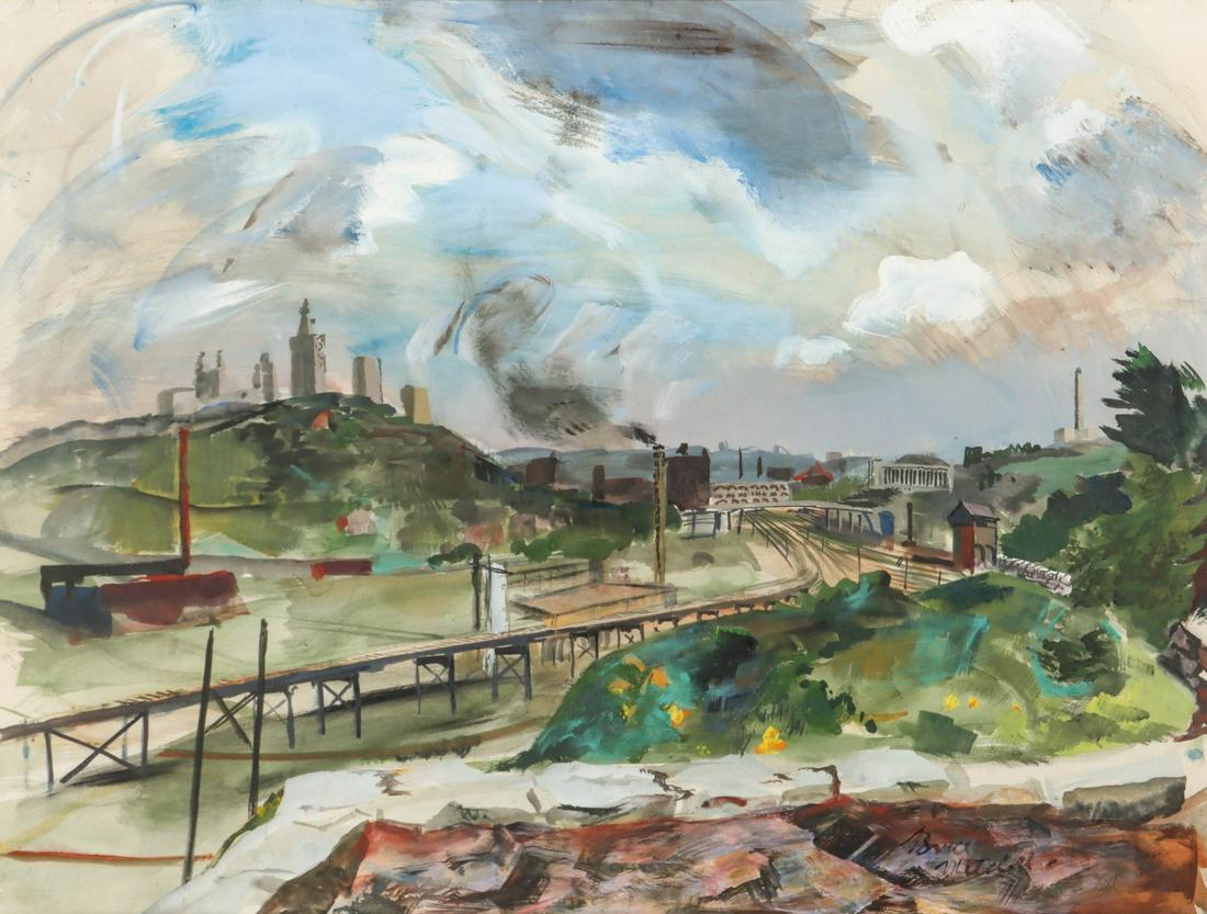 BRUCE MITCHELL (1908-1963) MIXED MEDIA ON PAPER (1 of 10)