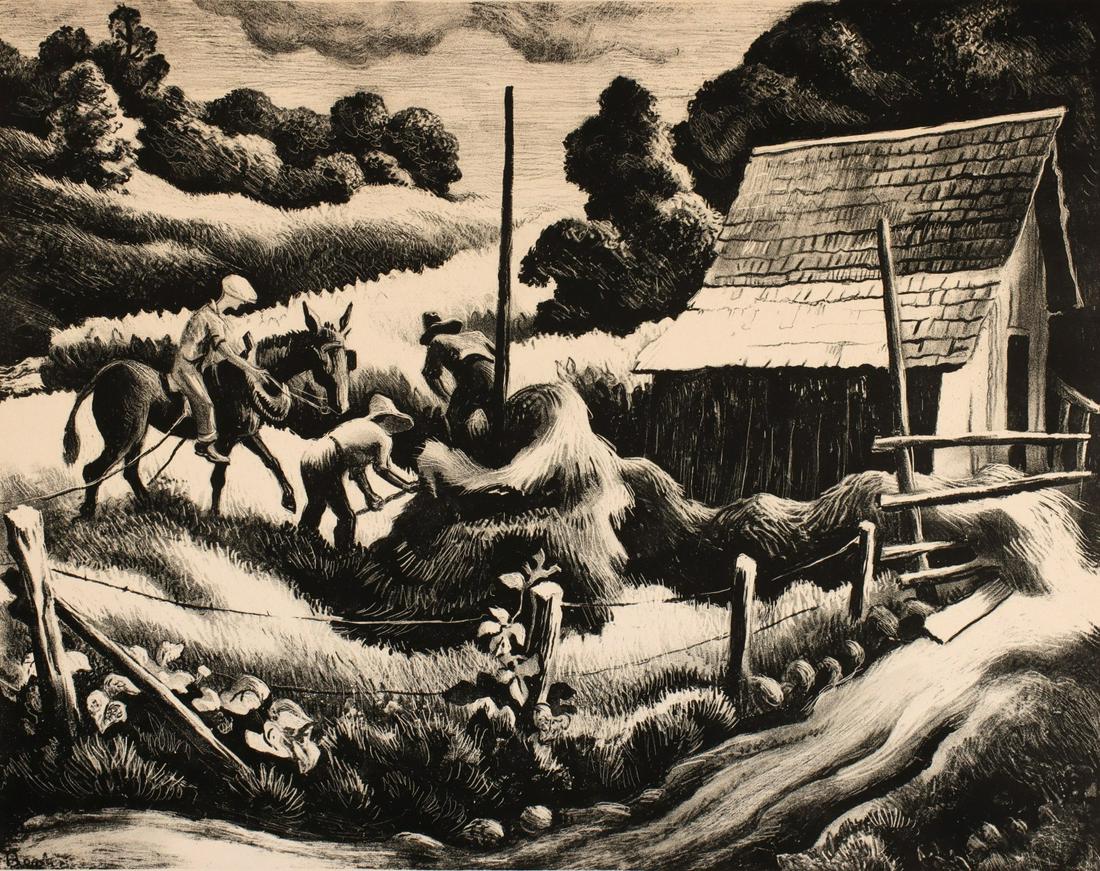 THOMAS HART BENTON (1889-1975) PENCIL SIGNED LITHO (1 of 15)