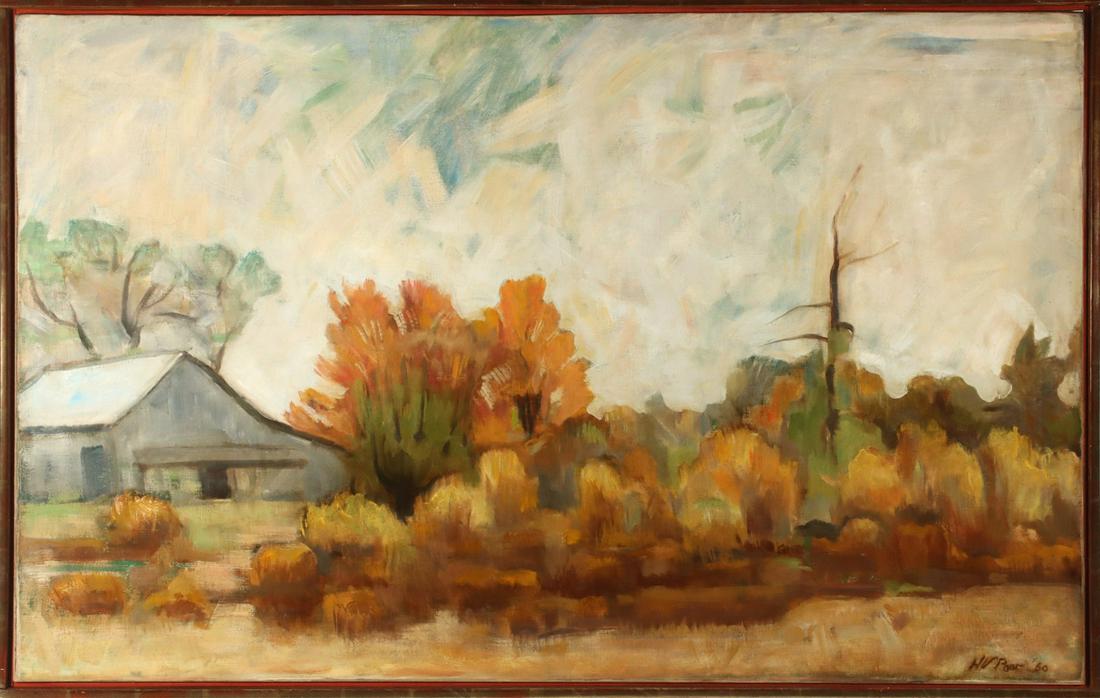 HENRY VARNUM POOR (1887-1970) OIL ON CANVAS (1 of 14)