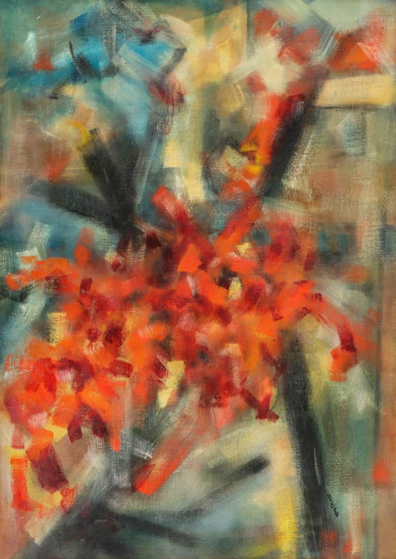 LARRY NOGGLES (20TH C.) MIXED MEDIA ON CANVAS (1 of 10)