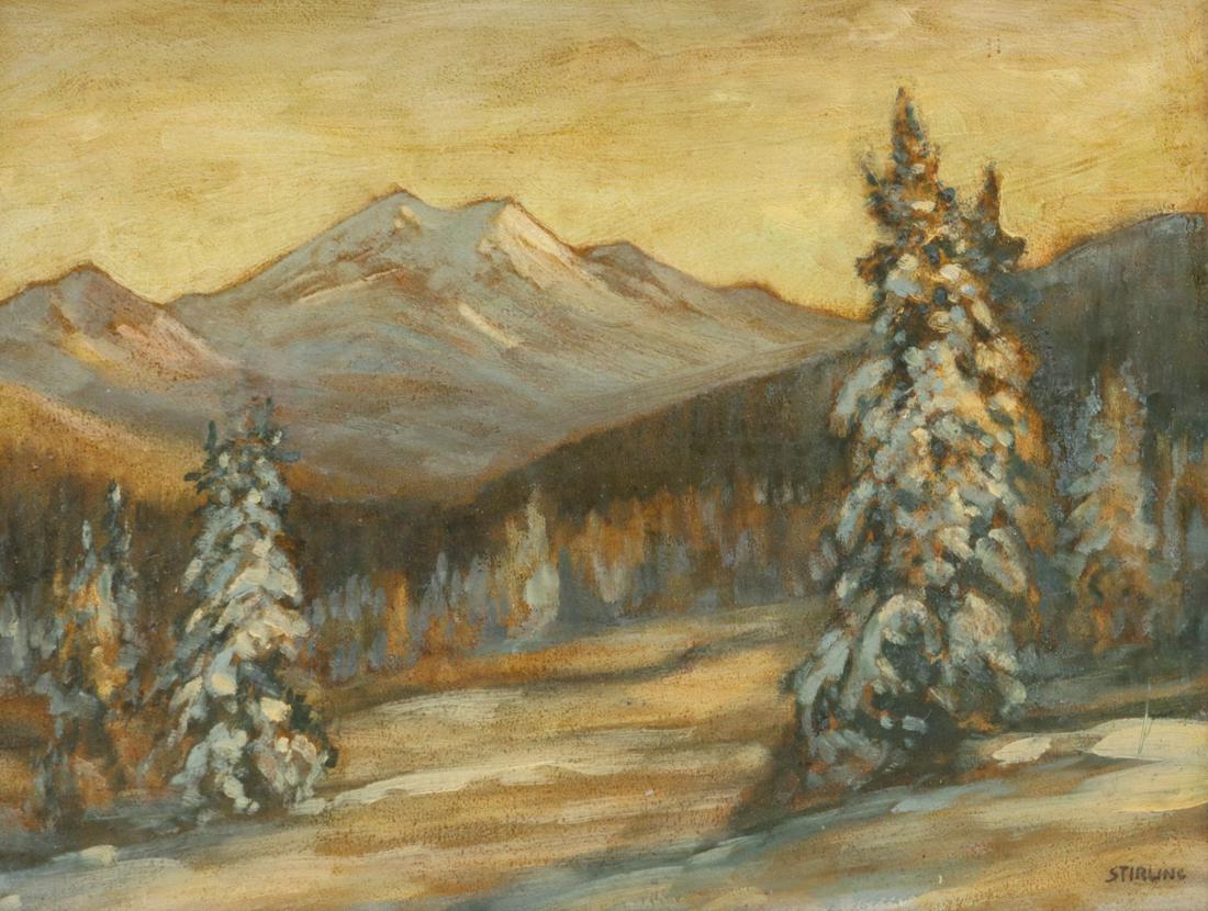 DAVID STIRLING (1887-1971) OIL ON ARTISTS'S BOARD (1 of 9)