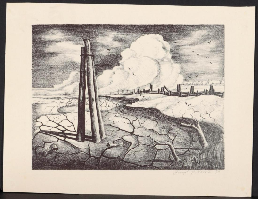 JOSEPH VORST (1897-1947) PENCIL SIGNED LITHOGRAPH (1 of 6)