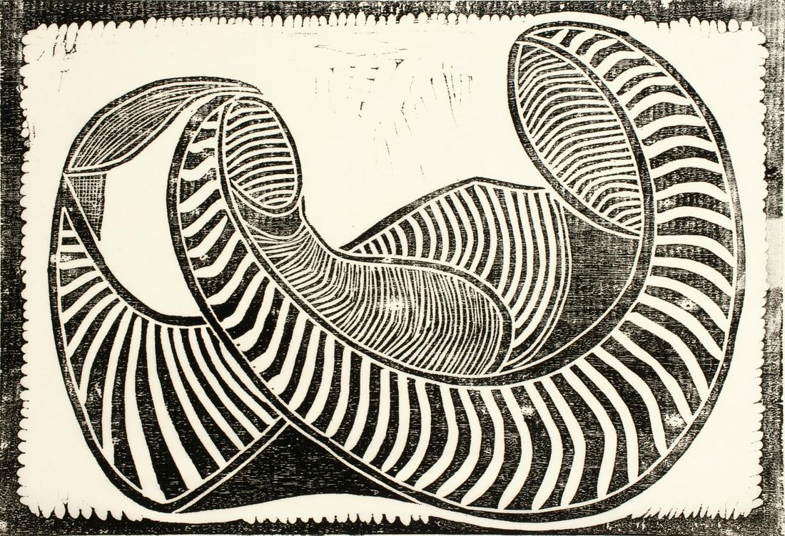 CECIL CARSTENSEN (1906-1991) PENCIL SIGNED BLOCK PRINT (1 of 13)