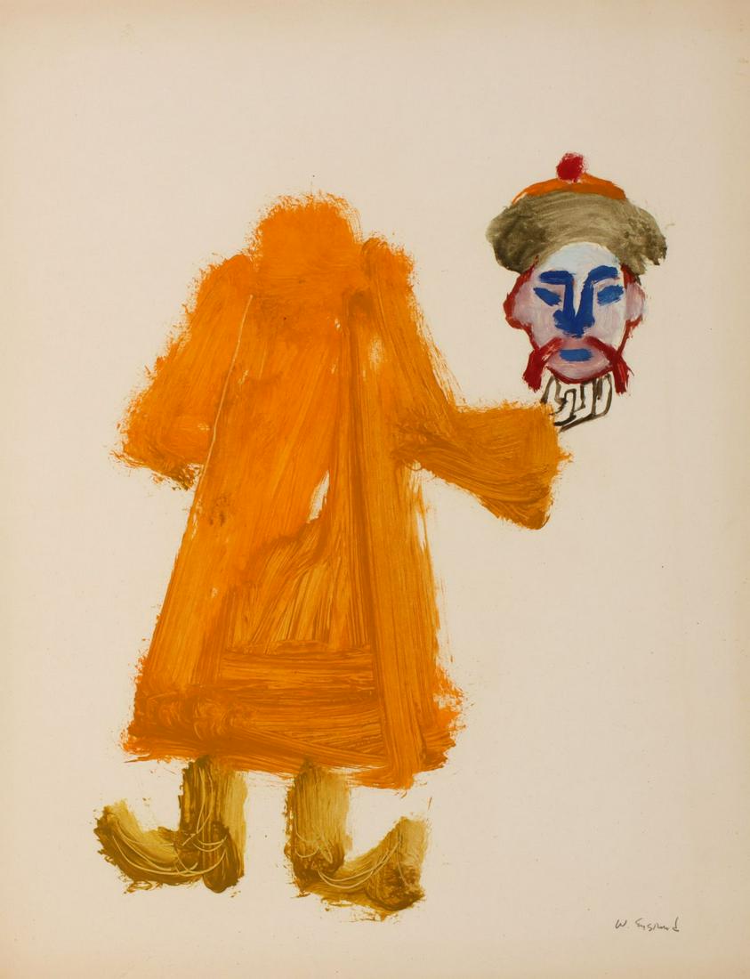 WAYNE ENSRUD (B. 1934) ACRYLIC ON PAPER (1 of 9)