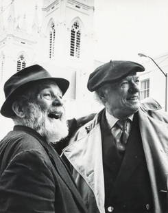 JOE ROSENTHAL (1911-2006) SILVER GELATIN PHOTOGRAPH: Joseph John Rosenthal (1911-2006) Fritz Zahn and Friend (Charles McCabe) 1974 Signed in the lower right margin and dated 74, titled lower left margin. Image measures 12.5 x 9.75 with a framed size of