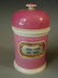 PORCELAIN LABEL UNDER GLASS APOTHECARY JARS W - 6