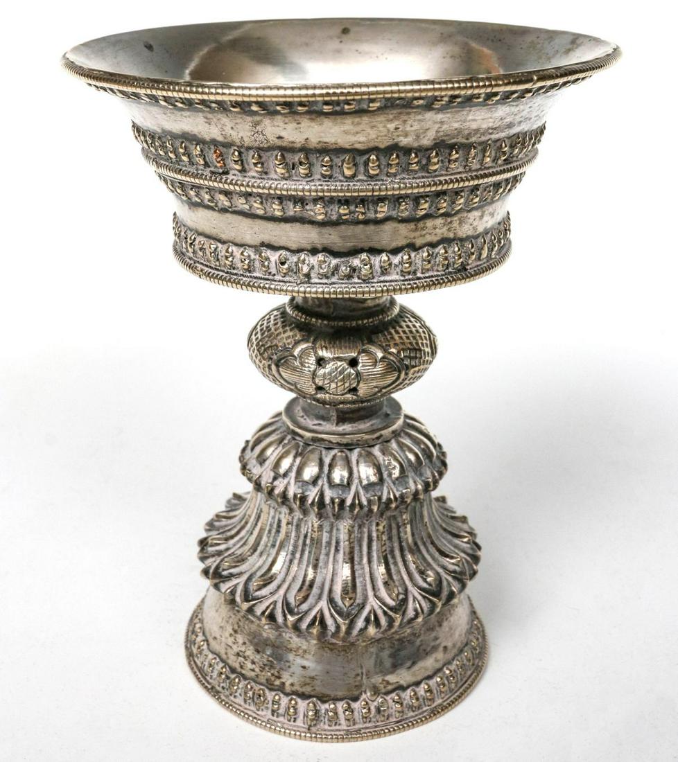 AN 18TH/19TH CENTURY TIBETAN BUDDHIST YAK BUTTER LAMP (1 of 8)