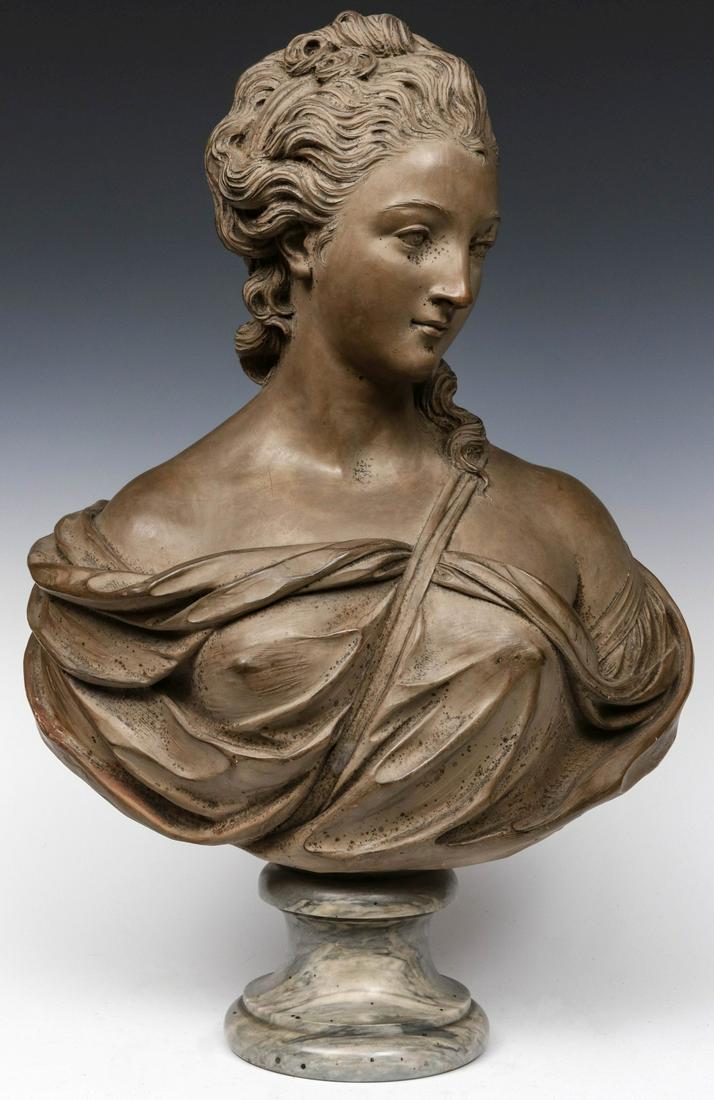 A 19C FRENCH TERRA COTTA BUST OF MARIE ANTOINETTE (1 of 14)