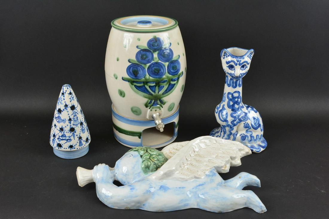 M.A. HADLEY STONEWARE CAT, WATER COOLER, GABRIEL FIGURE (1 of 12)