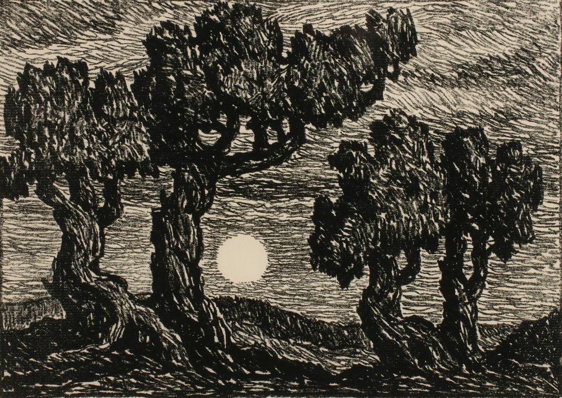 BIRGER SANDZEN (1871-1954) PENCIL SIGNED LITHOGRAPH (1 of 10)