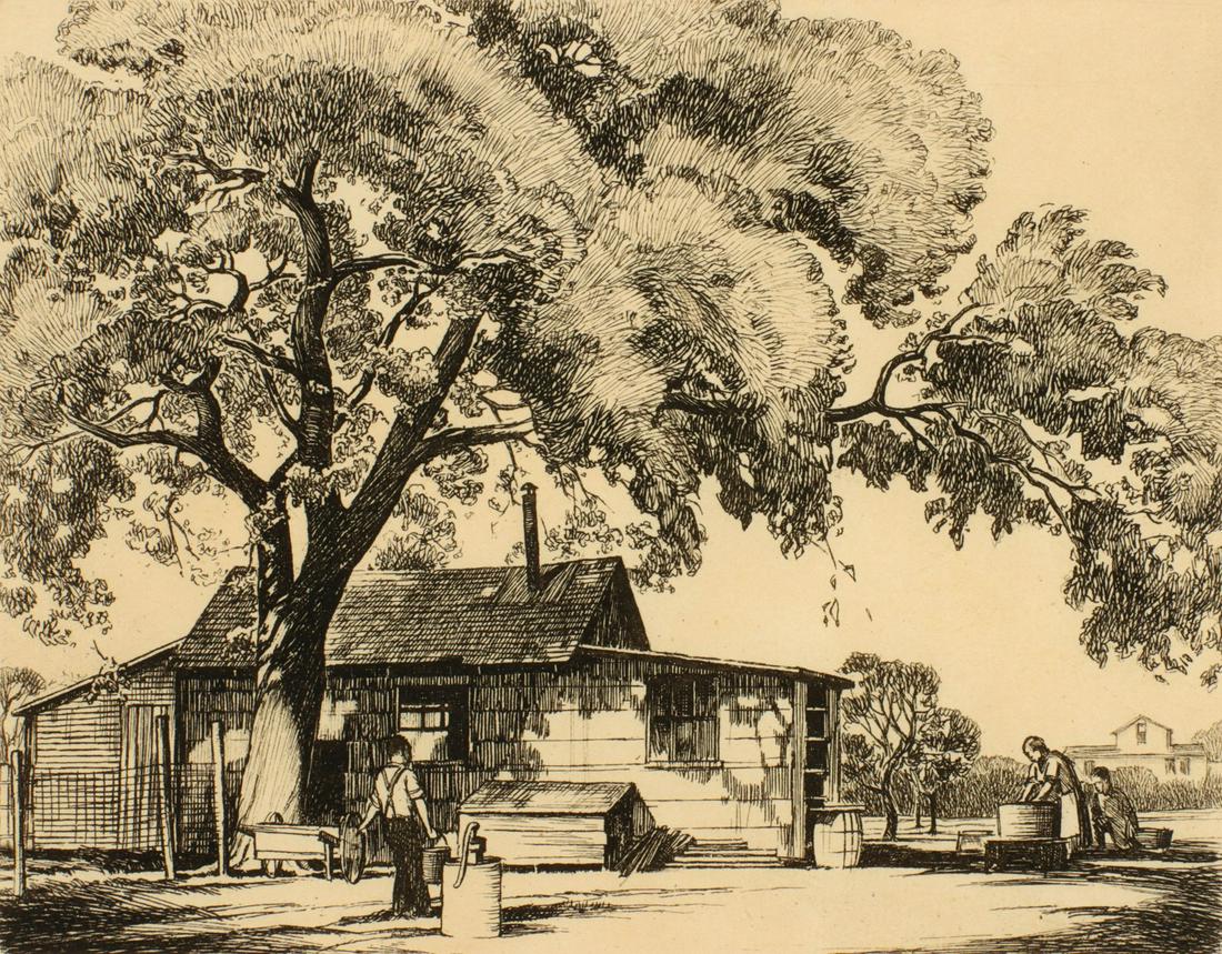 CHARLES CAPPS (1898-1981) PENCIL SIGNED DRYPOINT (1 of 10)