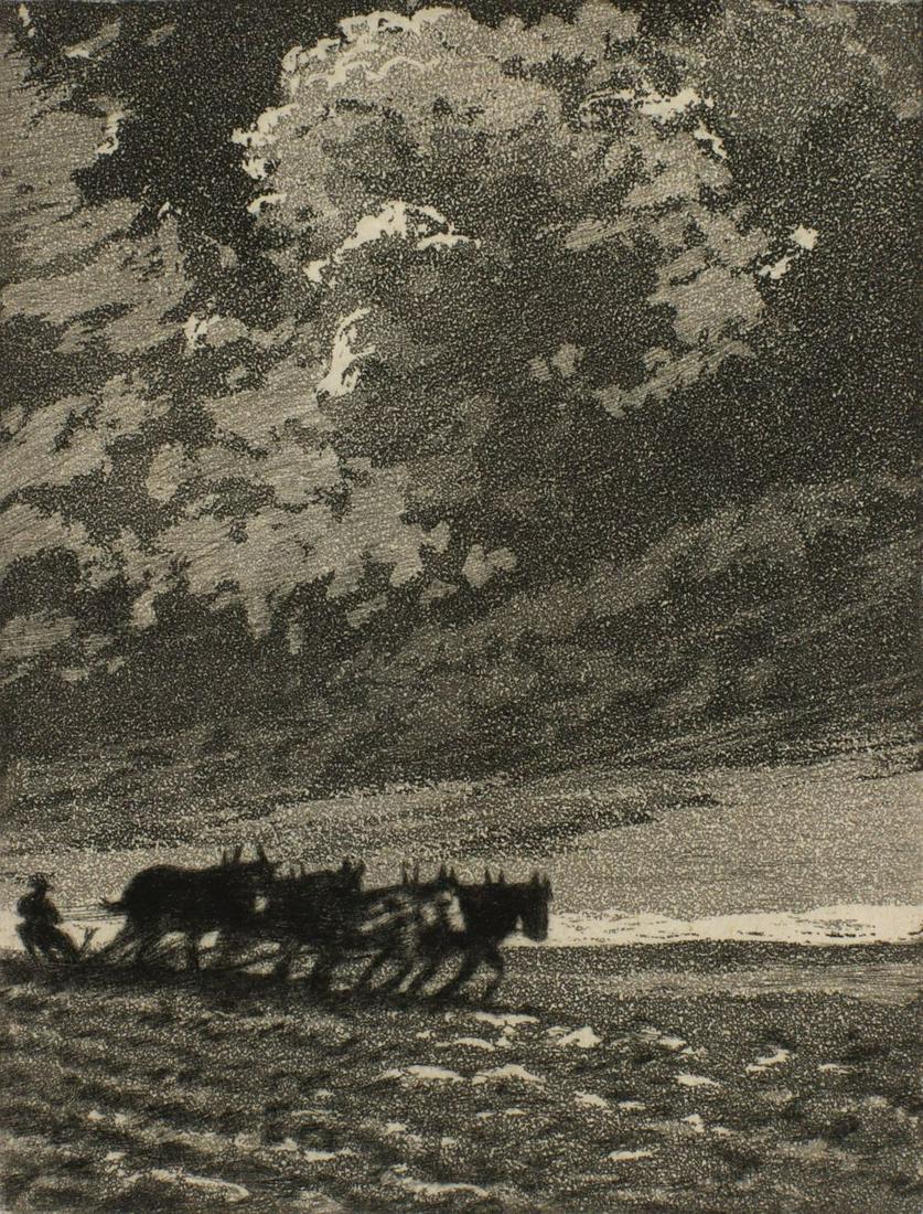 LYMAN BYXBE (1886-1980) PENCIL SIGNED AQUATINT (1 of 8)